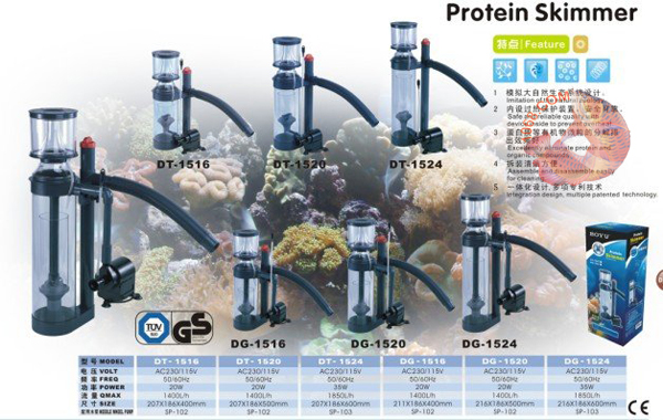 Protein Skimmer là dạng máy hớt bọt, hay đơn giản chỉ là một cái máy đánh bọt. Đó là một trong những thiết bị hồ cá, chủ yếu được dùng cho bể cá nước mặn để loại bỏ các hợp chất hữu cơ bị phân giải (DOC) và các chất độc hại khác. Các chất này nếu không loại bỏ sẽ tích tụ trong bể cá hay trong hệ thống lọc, làm ảnh hưởng đến hệ sinh thái của bể, tăng nồng độ các chất độc hại, thêm gánh nặng sinh học cho bể cá.